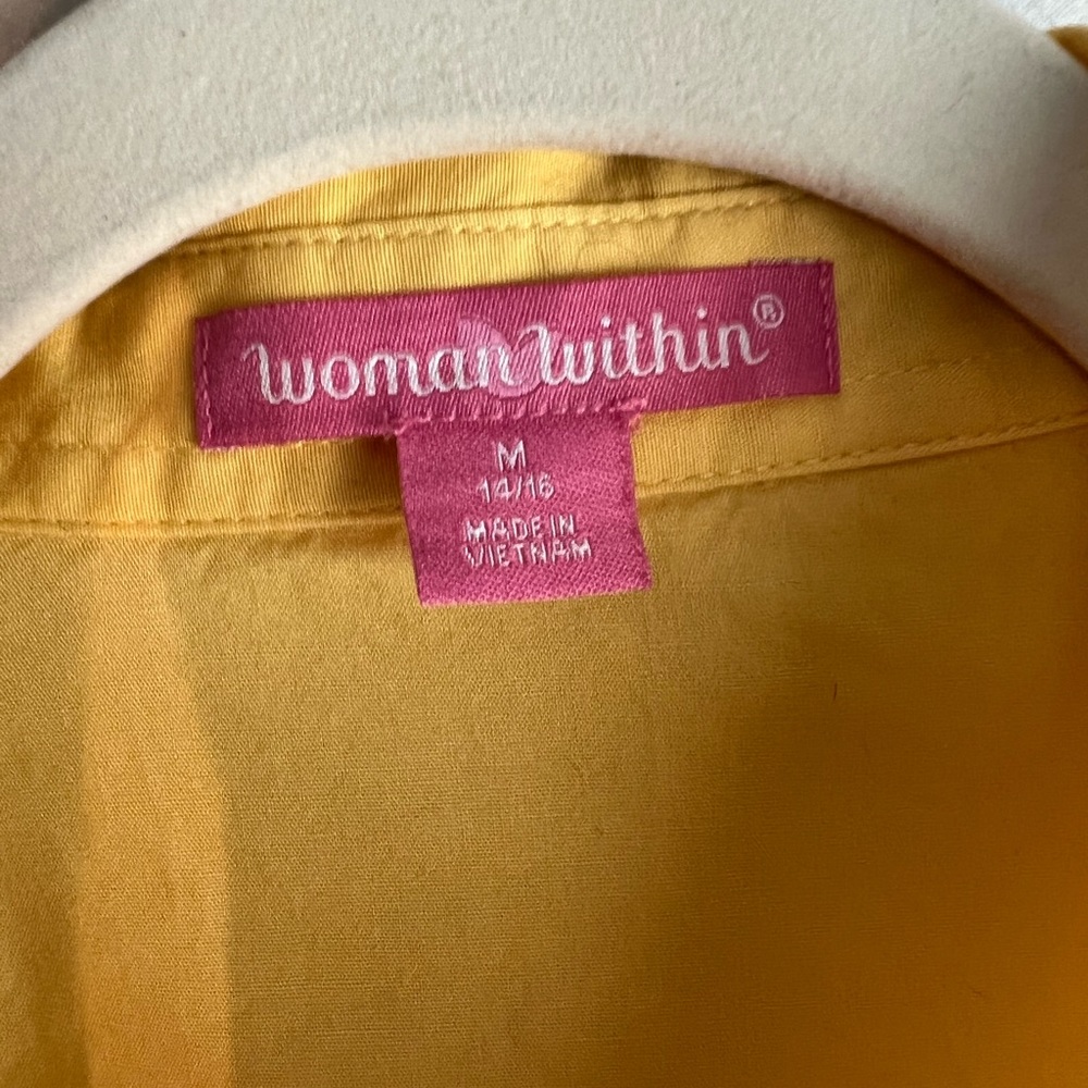 Woman Within Blouse Long Sleeve Button Up Size 14/16 - Picture 3 of 6